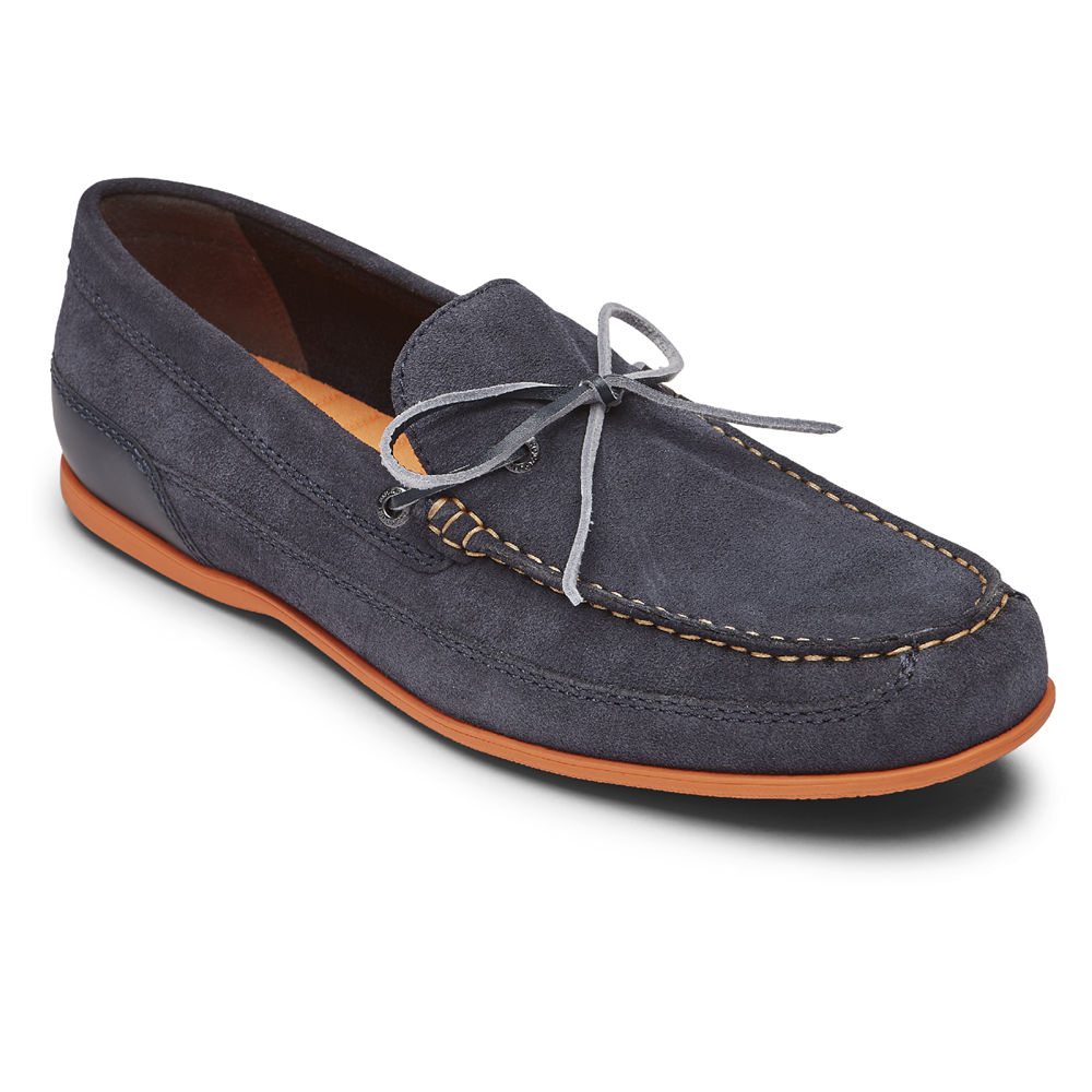 Rockport Mens Malcom Tie - Loafers Navy - KQR930215